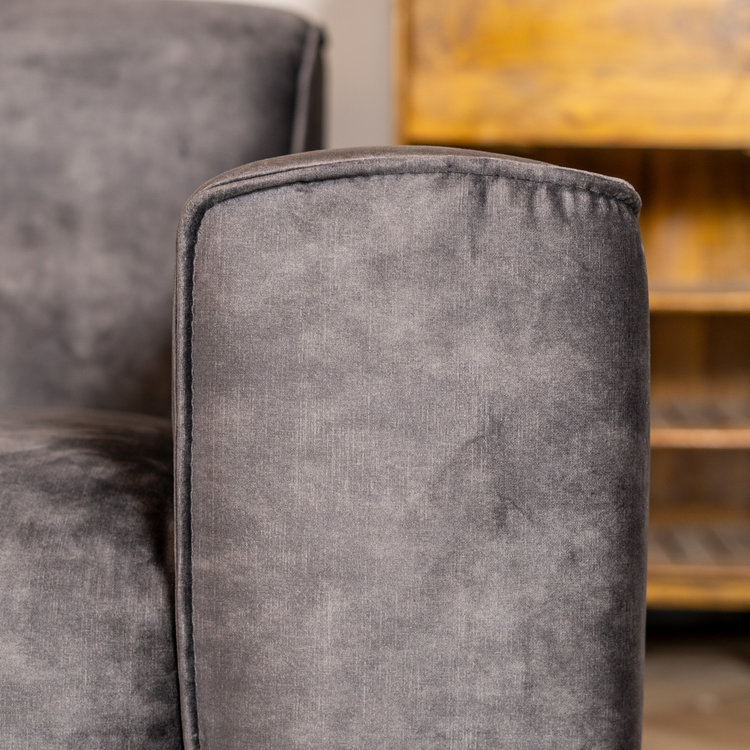 Velvet bank 2,5-zits Vegas antraciet