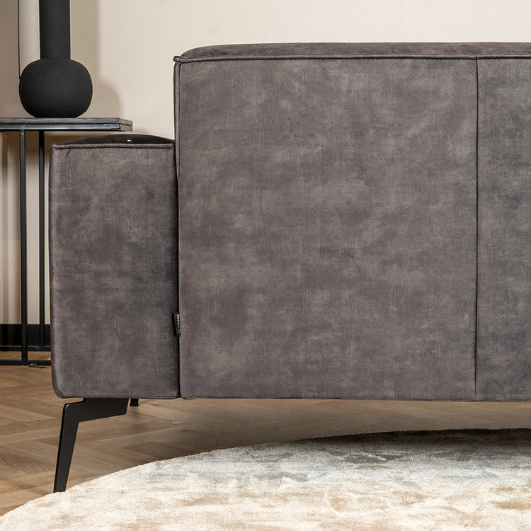 Velvet bank 2,5-zits Vegas antraciet