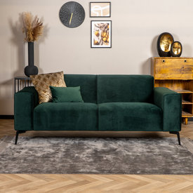 Velvet bank 2,5-zits Vegas groen