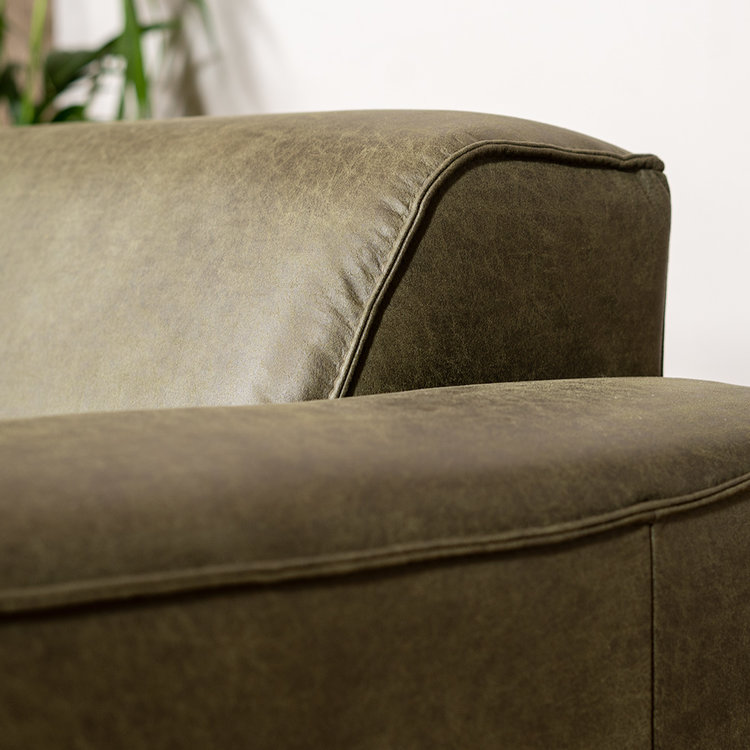 Industriele bank 2,5-zits Vegas olijfgroen