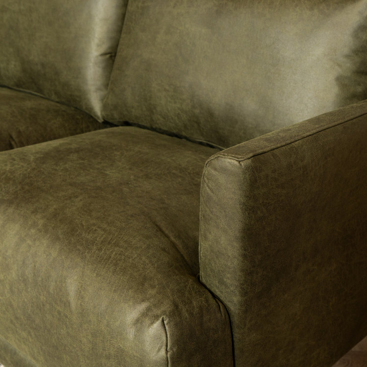 Industriële bank 2,5-zits Denver olijfgroen