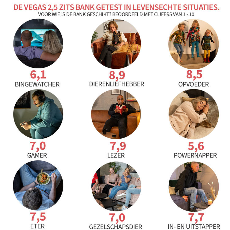Velvet bank 2,5-zits Vegas donkergroen