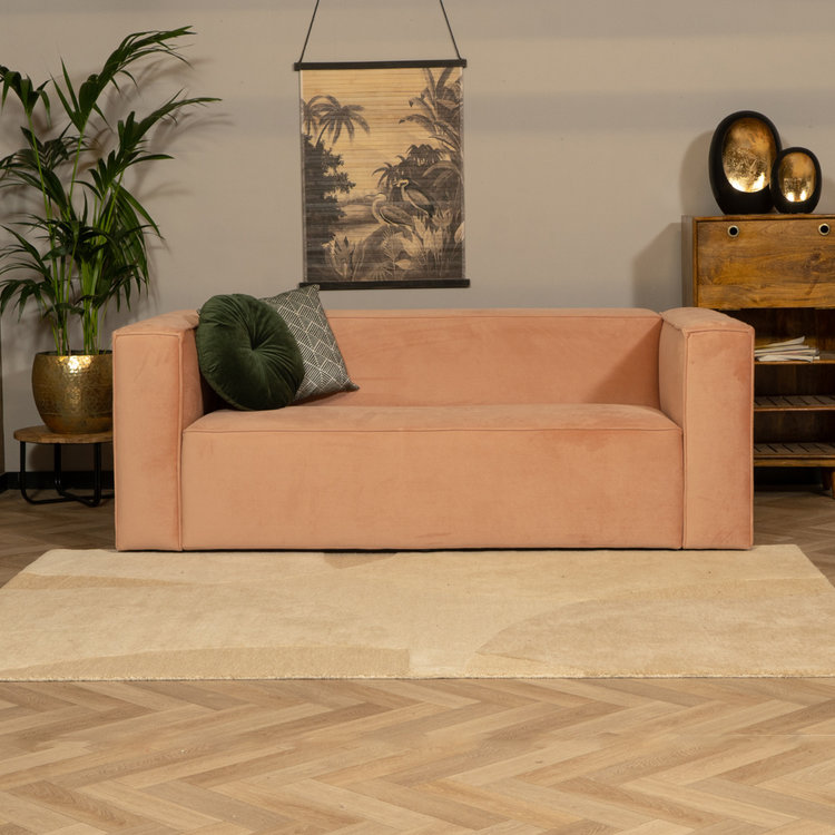 Velvet bank 2,5-zits Memphis roze