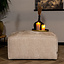 Hocker Memphis wit/beige stof chenille