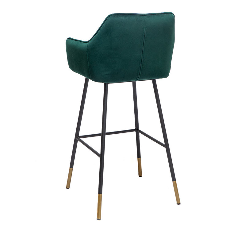 Velvet barkruk Fiona groen 65-78 cm