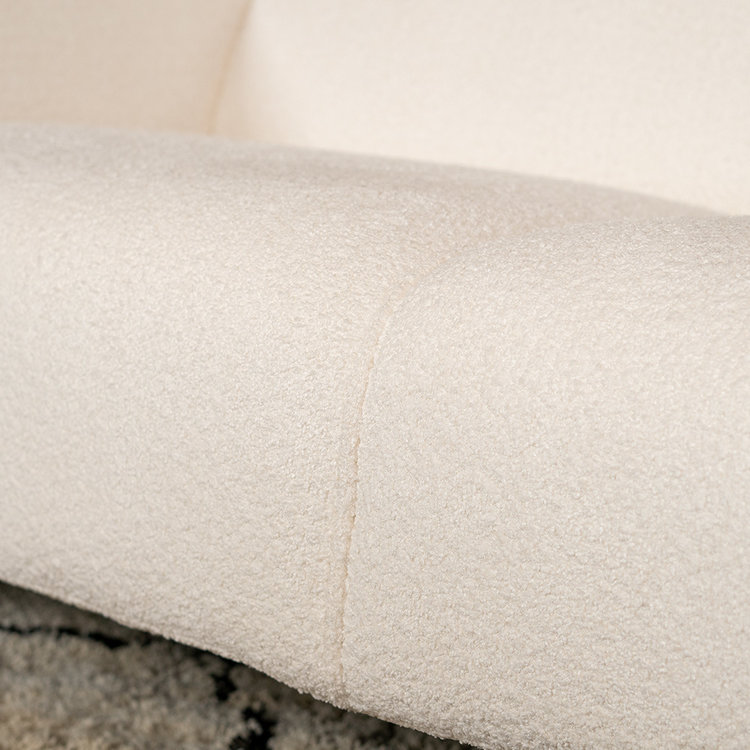 Scandinavische bank 2,5-zits Vegas bouclé wit