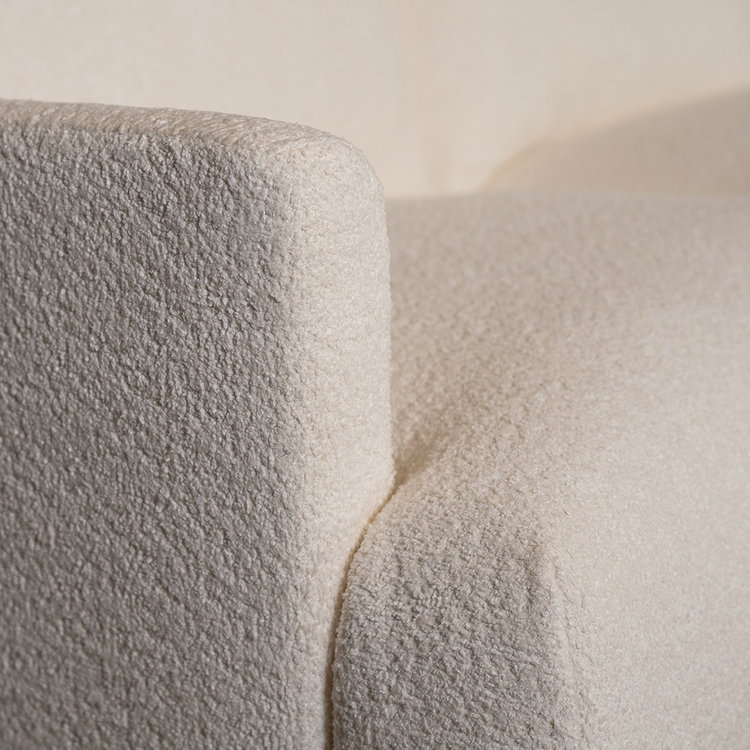 Scandinavische hoekbank Denver bouclé wit rechts