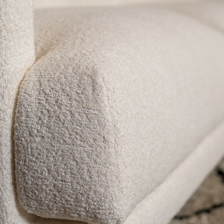 Scandinavische hoekbank Denver bouclé wit rechts