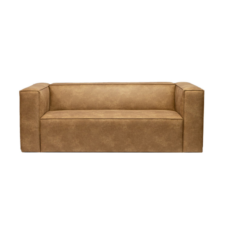 Industriële bank 2,5-zits Memphis eco-leer beige