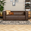 Industriële bank 2,5-zits Memphis eco-leer bruin