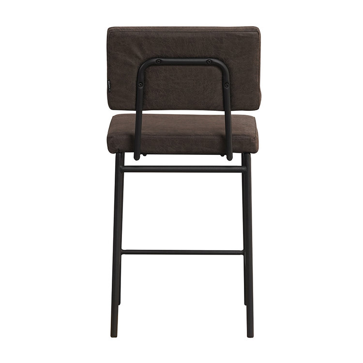 Industriële barkruk Espen antraciet eco-leer 64-77 cm