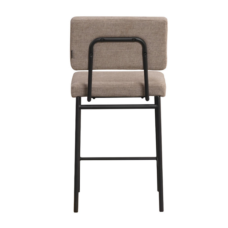 Scandinavische barkruk Espen taupe gerecyclede stof 64-77 cm