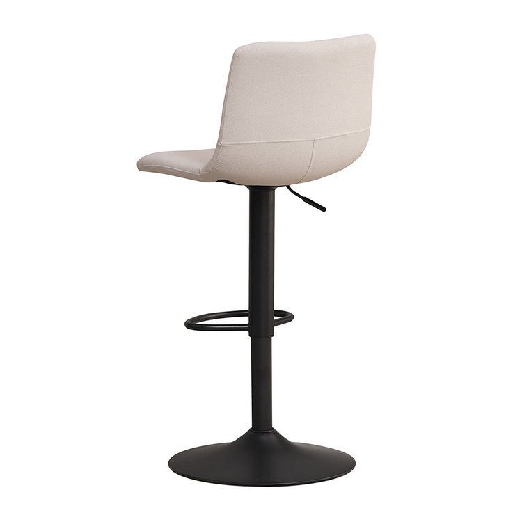 Scandinavische barkruk Eva draaibaar gerecyclede stof off white 60-76 cm