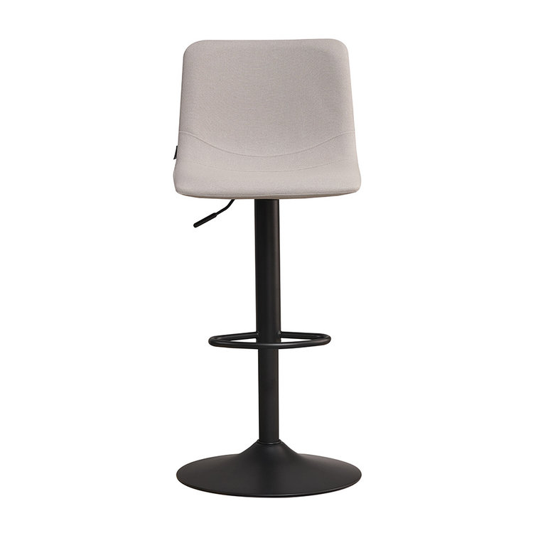 Scandinavische barkruk Eva draaibaar gerecyclede stof grijs 60-76 cm