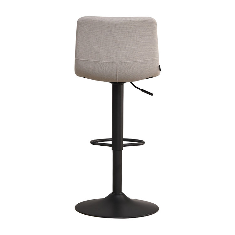 Scandinavische barkruk Eva draaibaar gerecyclede stof grijs 60-76 cm