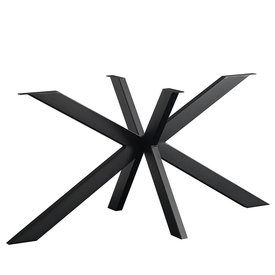 Tafelonderstel spinpoot Mads metaal zwart 180 x 95 cm