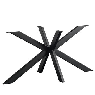 Tafelonderstel spinpoot Mads metaal zwart 180 x 95 cm