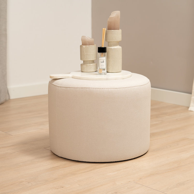 Poef Scandinavisch Hilda off white