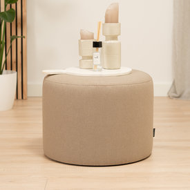 Poef Scandinavisch Hilda taupe