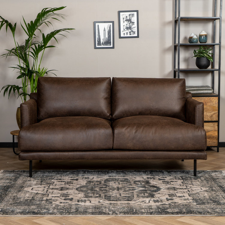 Industriële bank 2,5-zits Denver bruin