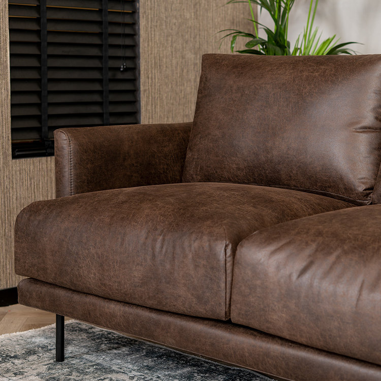 Industriële bank 2,5-zits Denver bruin