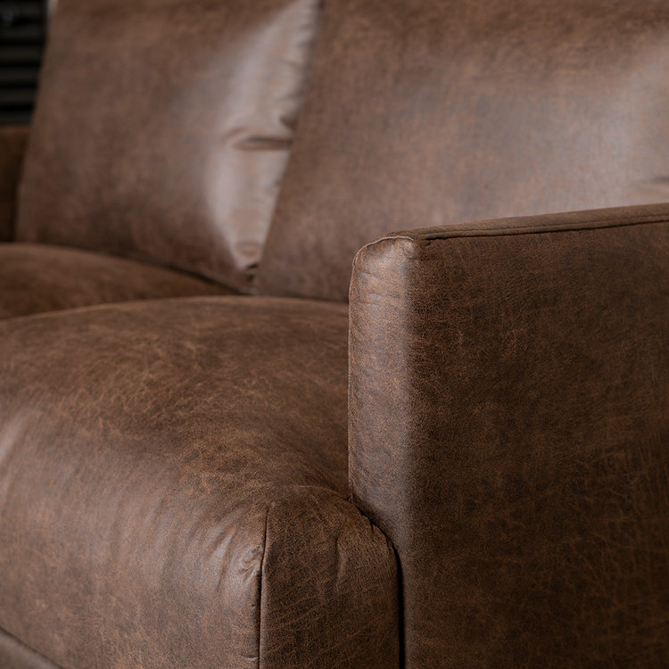 Industriële bank 2,5-zits Denver bruin