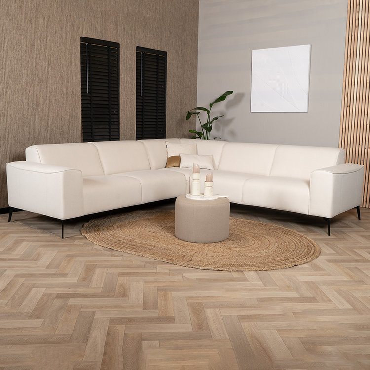Scandinavische hoekbank Vegas off white links/rechts