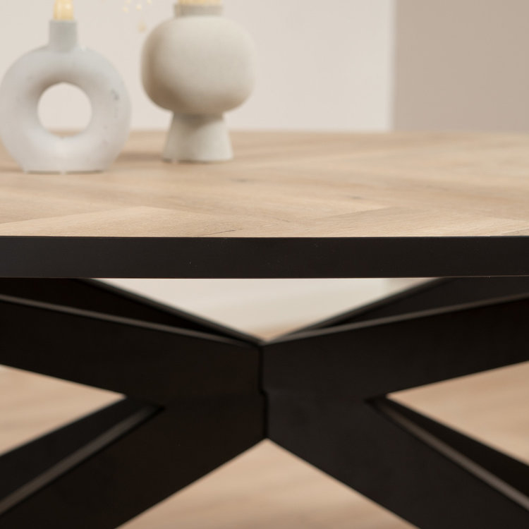 Visgraat eettafel ovaal Ilva PVC 240 x 110 cm