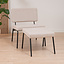 Scandinavische fauteuil Espen beige gerecyclede stof