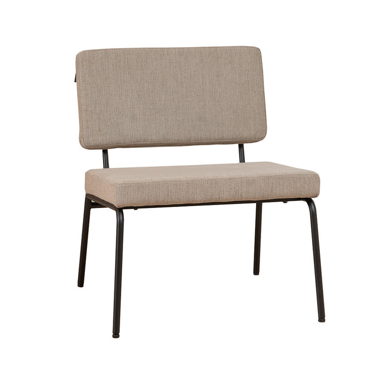 Scandinavische fauteuil Espen taupe gerecyclede stof