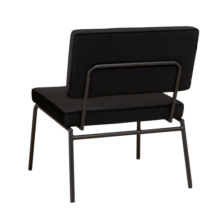Velvet fauteuil Espen zwart