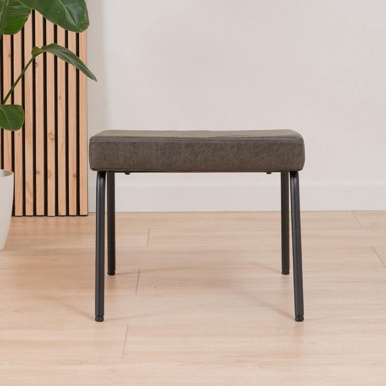 Hocker Espen antraciet eco-leer