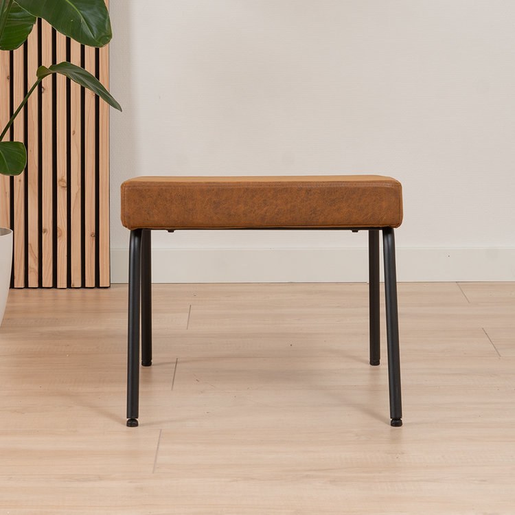 Hocker Espen cognac eco-leer