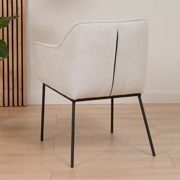 Scandinavische eetkamerstoel Jens off white