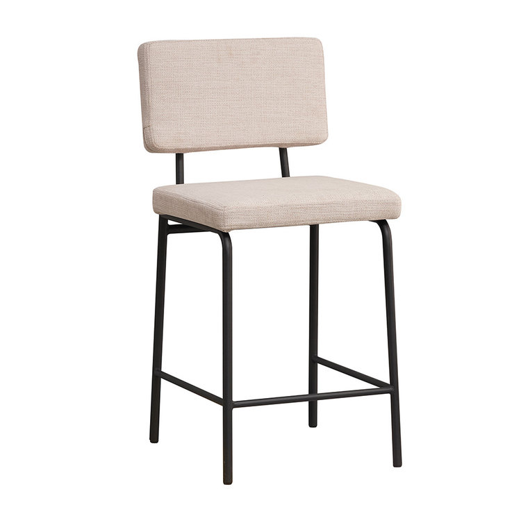 Scandinavische barkruk Espen beige gerecyclede stof 64-77 cm