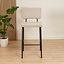 Scandinavische barkruk Espen beige gerecyclede stof 64-77 cm