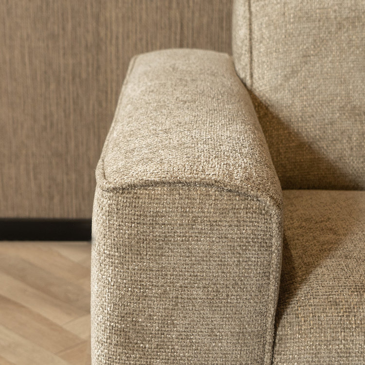 Hoekbank Vegas taupe stof chenille links/rechts