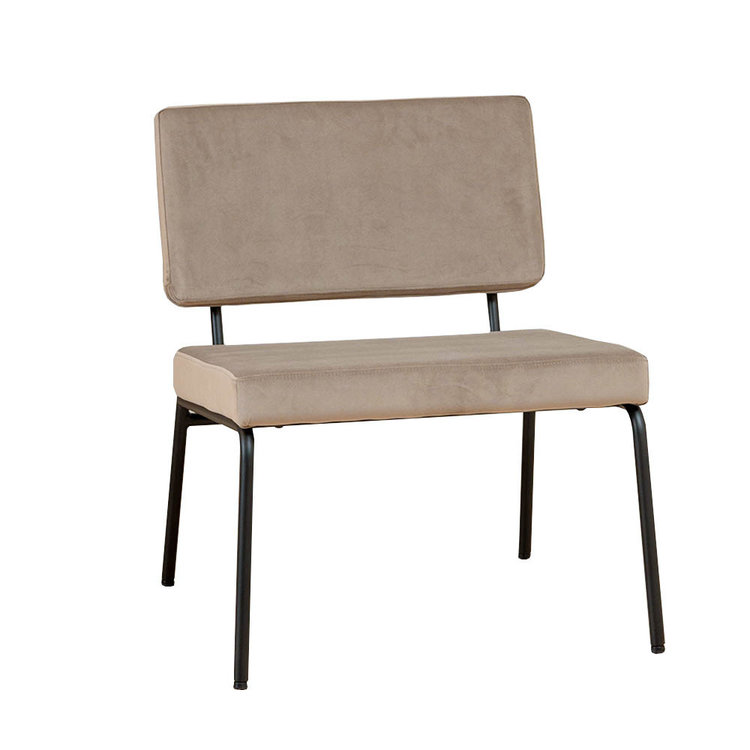 Velvet fauteuil Espen taupe
