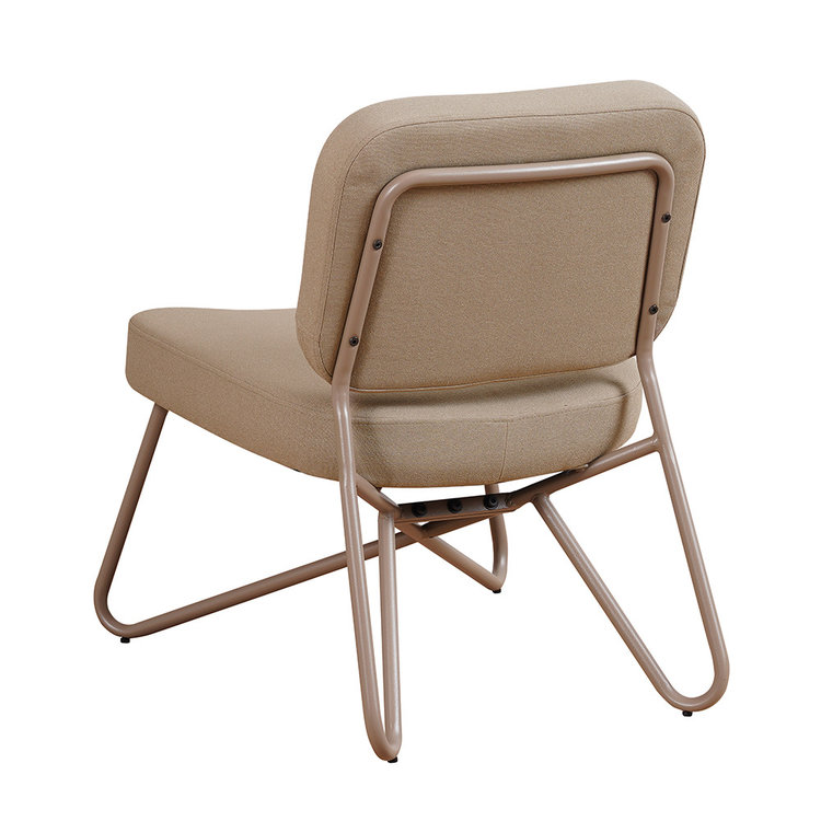 Scandinavische fauteuil Viggo taupe gerecyclede stof