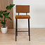 Industriële barkruk Espen cognac eco-leer 64-77 cm