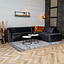 Velvet hoekbank Memphis antraciet rechts