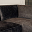 Velvet hoekbank Memphis antraciet rechts