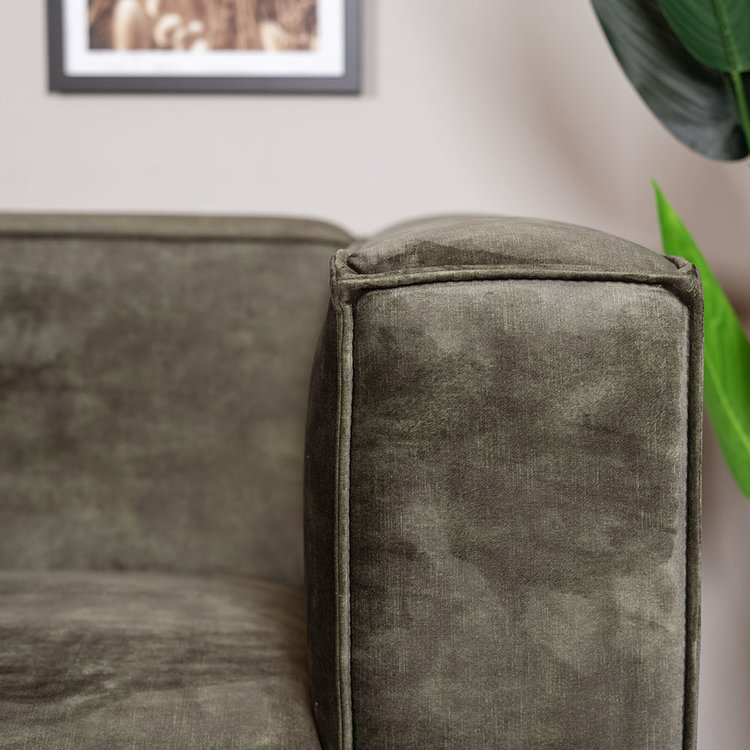 Velvet bank Memphis 2,5-zits donkergroen