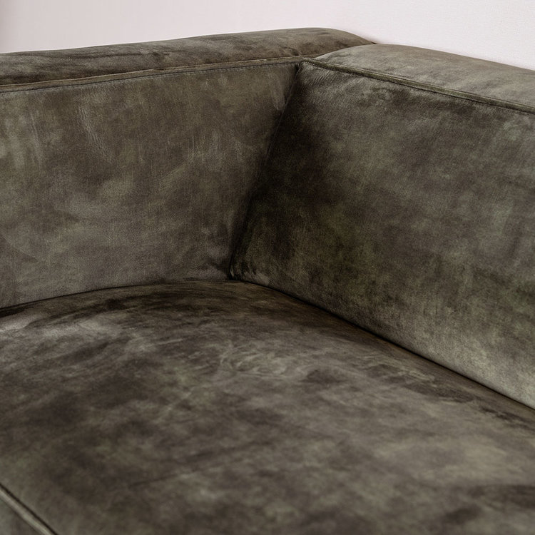 Velvet bank Memphis 2,5-zits donkergroen