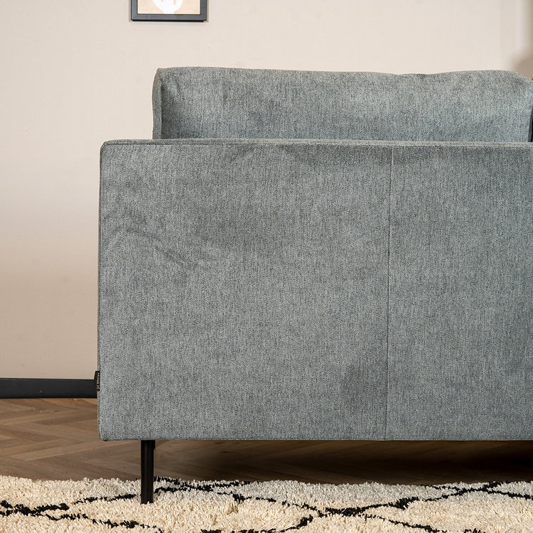 Scandinavische hoekbank Denver antraciet stof gemêleerd links