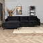Velvet hoekbank Denver zwart links