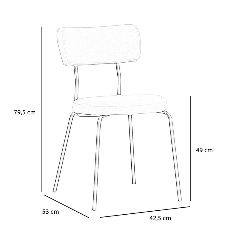 Scandinavische eetkamerstoel Lyon off white gerecyclede stof stapelbaar