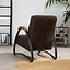 Industriële fauteuil Ivy eco-leer bruin