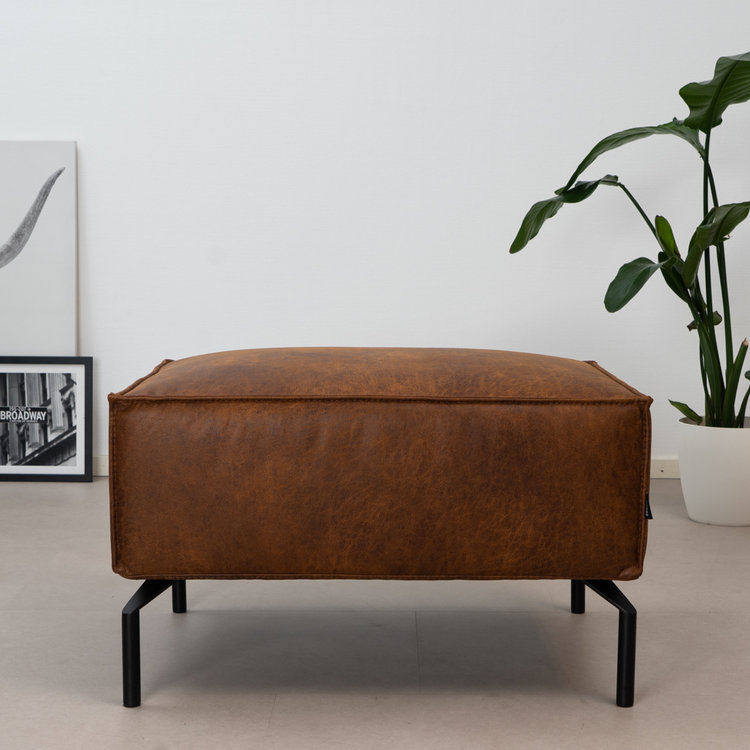 Hocker Kansas eco-leer cognac