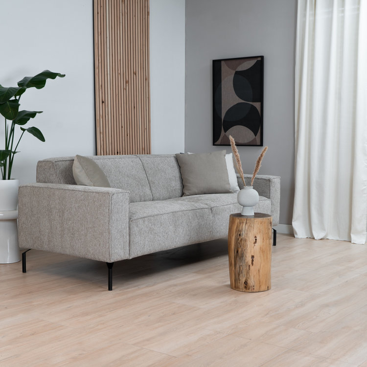 3-zitsbank Kansas ribstof taupe